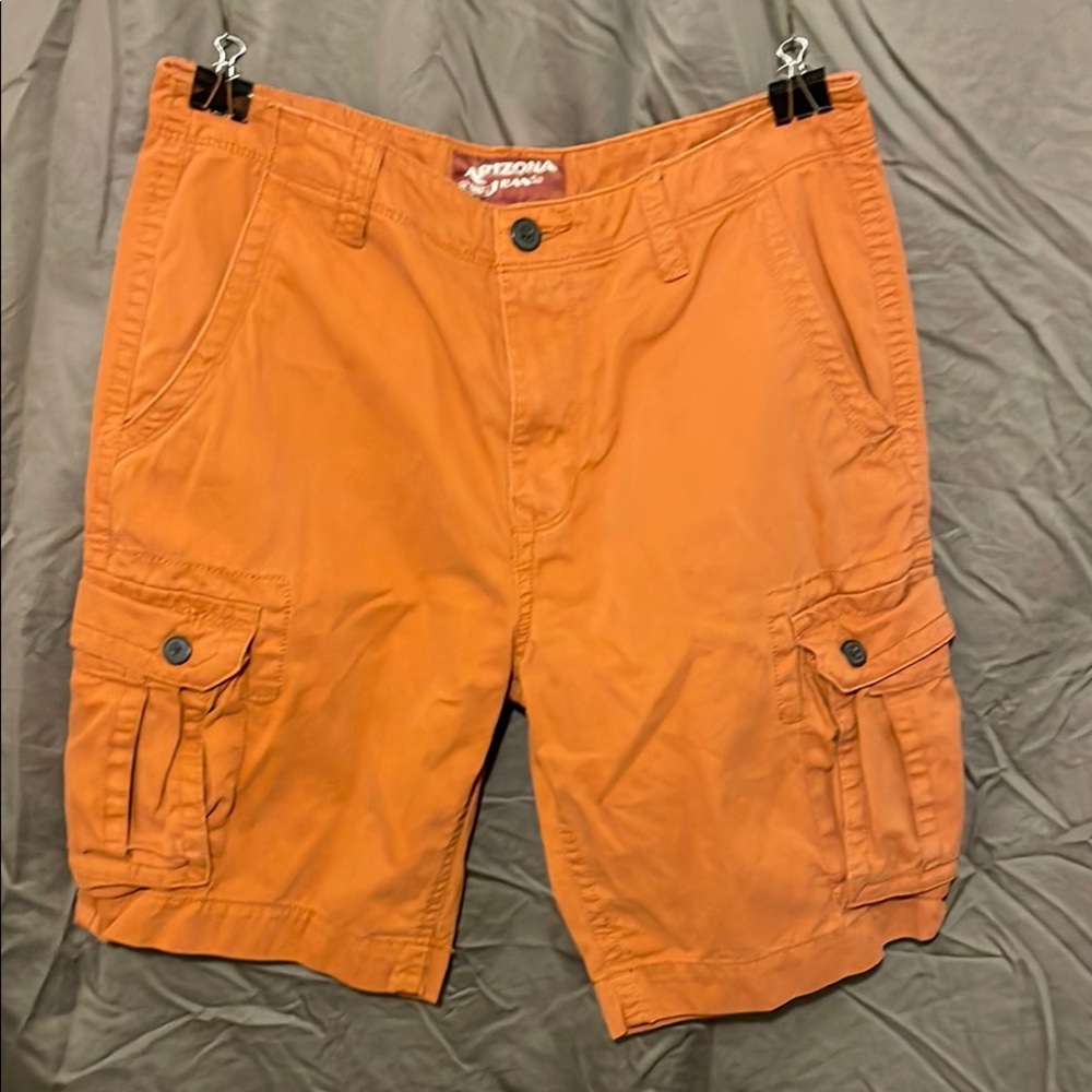 Arizona Jean Company Men's Orange Cargo Shorts size 33